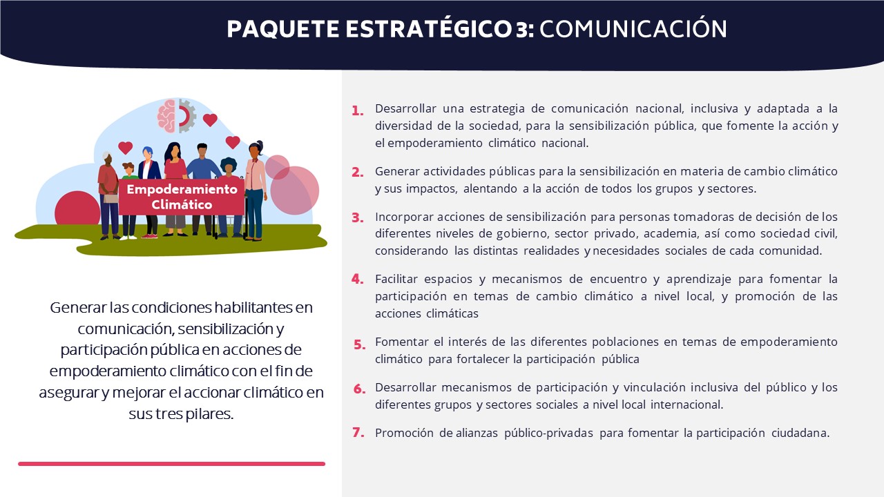 resumen tercer paquete estratégico Comunicación